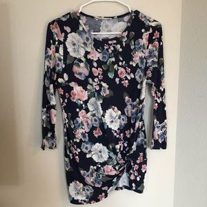 First Look Blue Floral Top